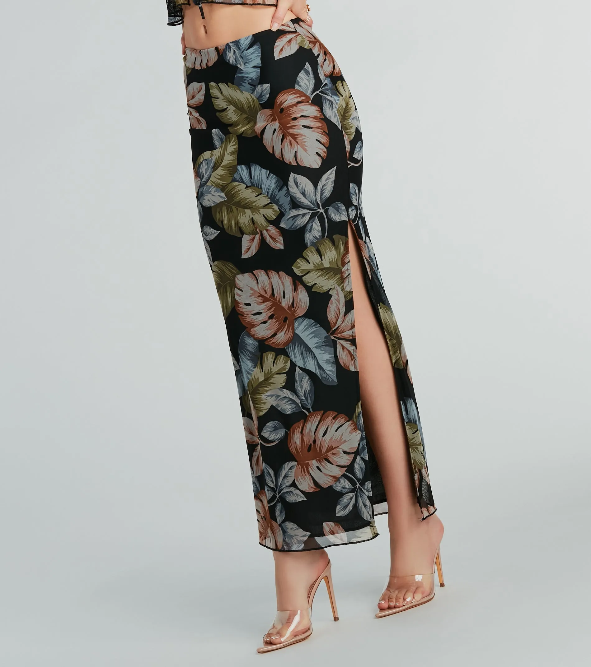 Gorgeous Getaway Tropical Print Maxi Skirt sold by Windsor product image thumbnail 2