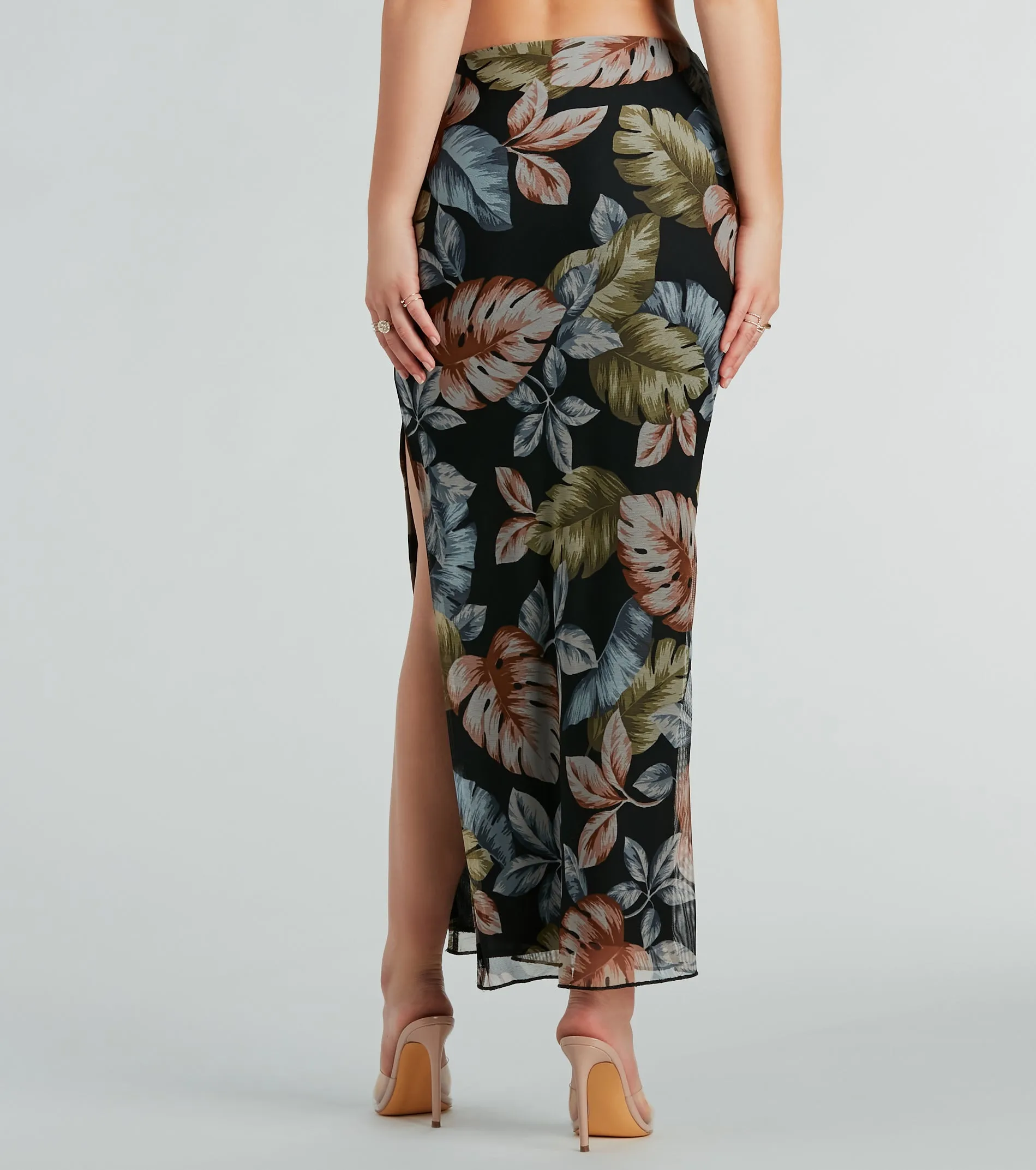 Gorgeous Getaway Tropical Print Maxi Skirt sold by Windsor product image thumbnail 3