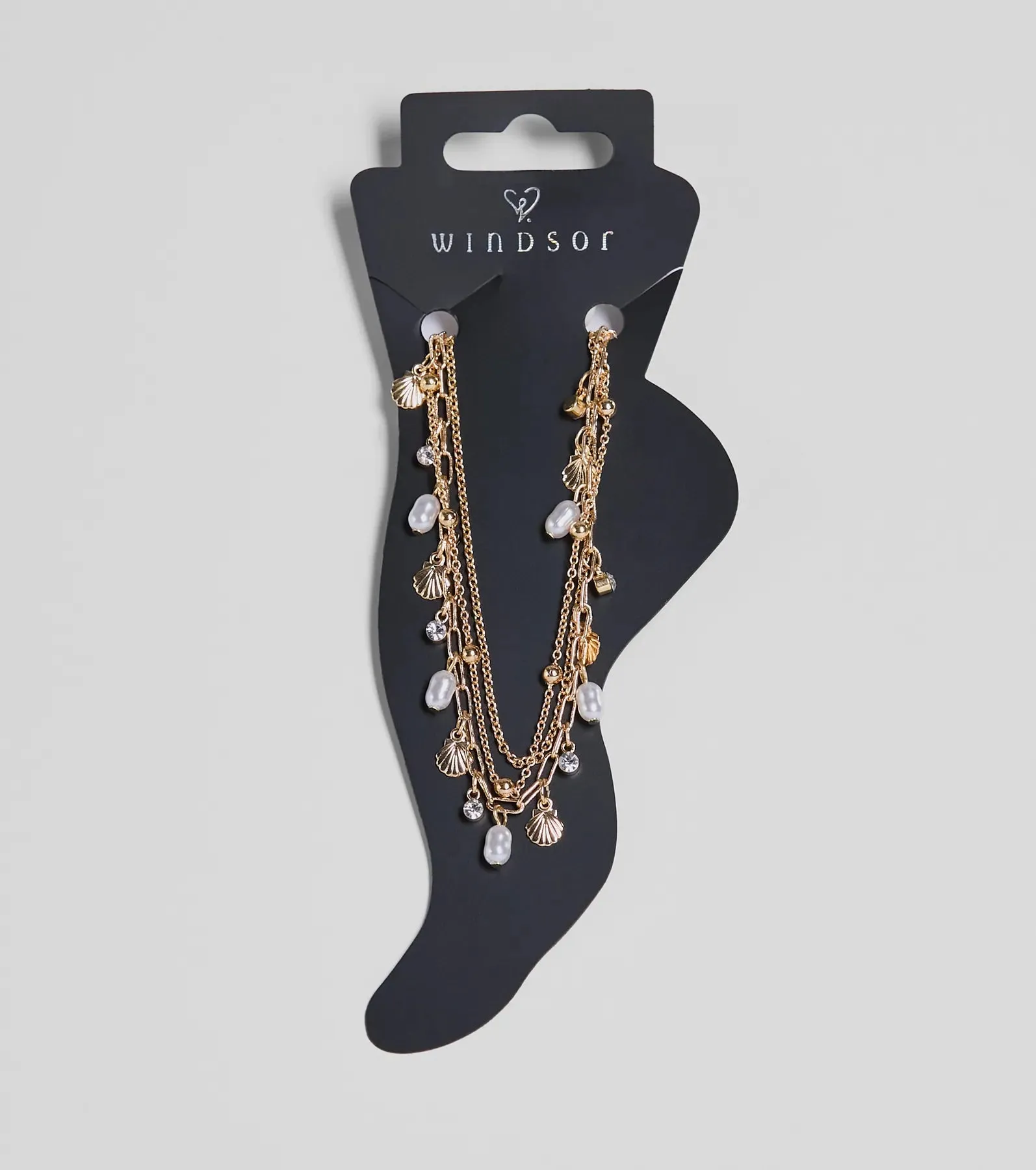 Beachy Beauty Seashell Charm Anklet Set sold by Windsor