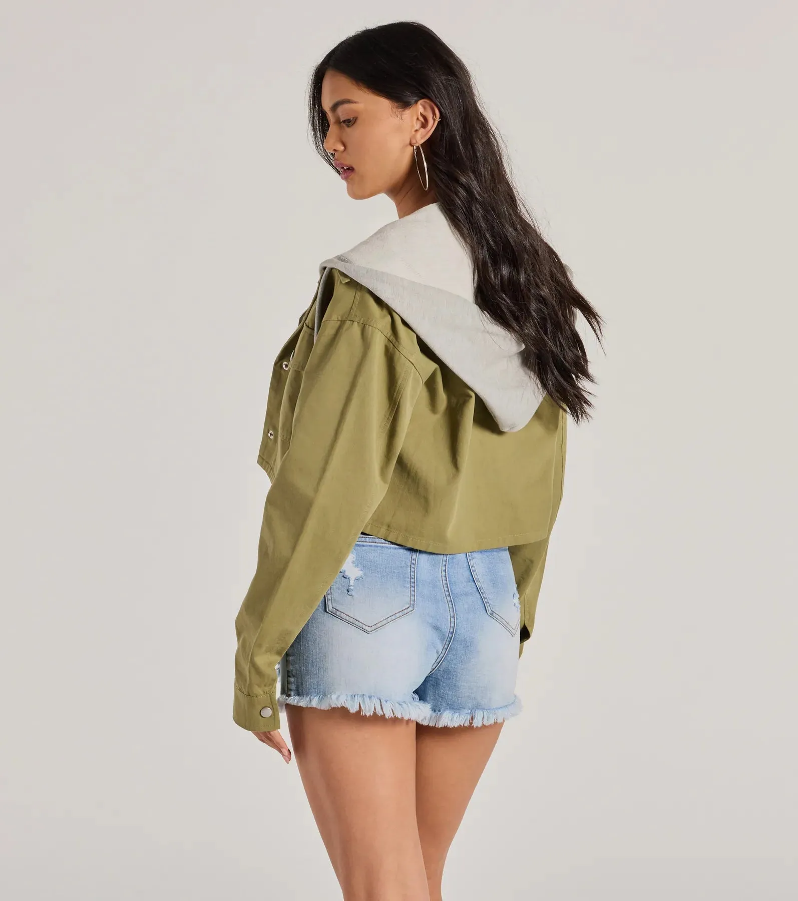 Cozy And Cool Twill Layered Hoodie Jacket sold by Windsor product image thumbnail 2