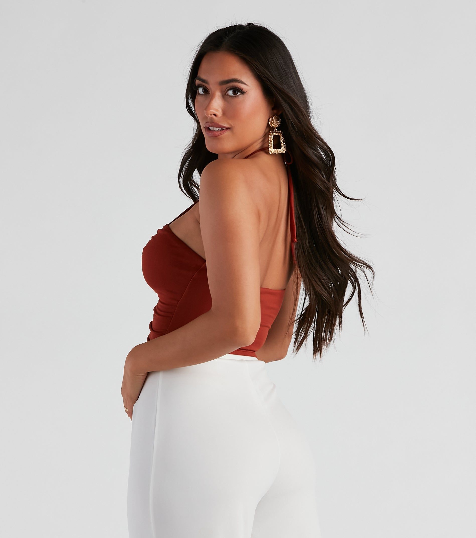 Strings Attached Halter Crop Top sold by Windsor product image thumbnail 2