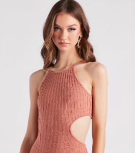 Whatever Rib Takes Cutout Mini Dress sold by Windsor