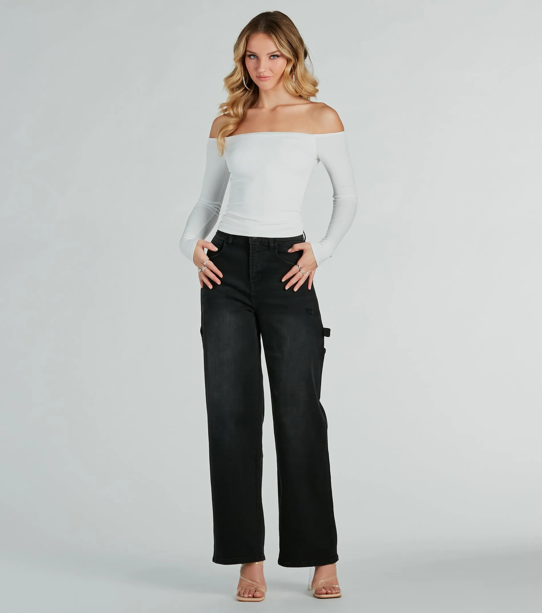 Simply Elevated Off-The-Shoulder Smooth Knit Top sold by Windsor product image thumbnail 4