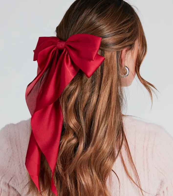 Sweet Addition Satin Bow Barrette sold by Windsor