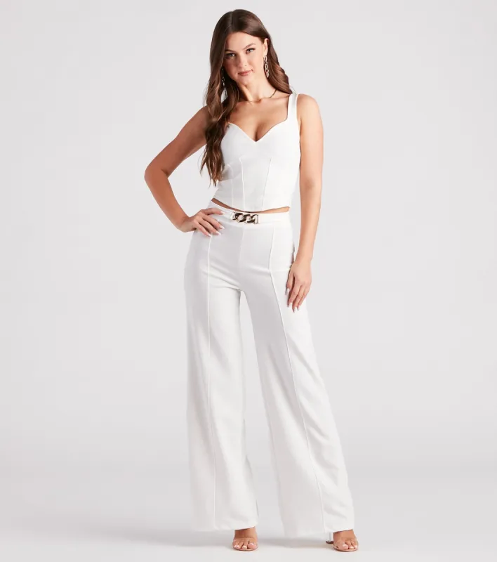 Forever Linked Chain Wide Leg Pants sold by Windsor