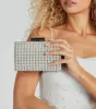 Sparkling Luxe Pearl And Rhinestone Box Clutch sold by Windsor