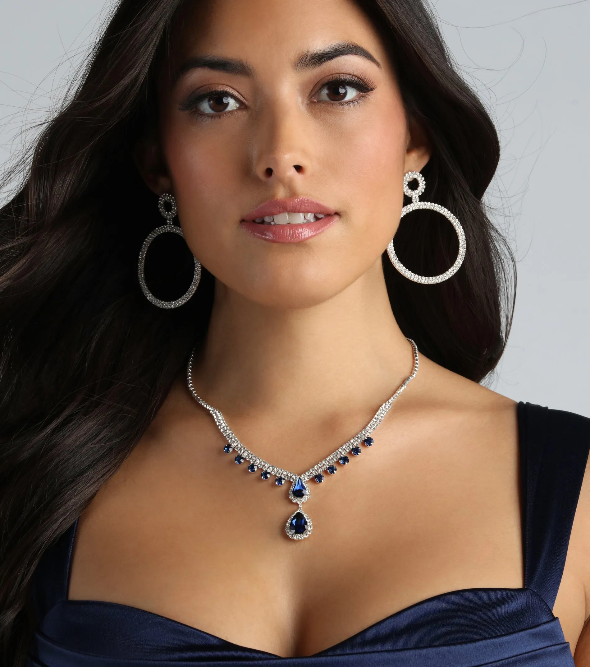 Treasured By Design Rhinestone Hoop Earrings sold by Windsor