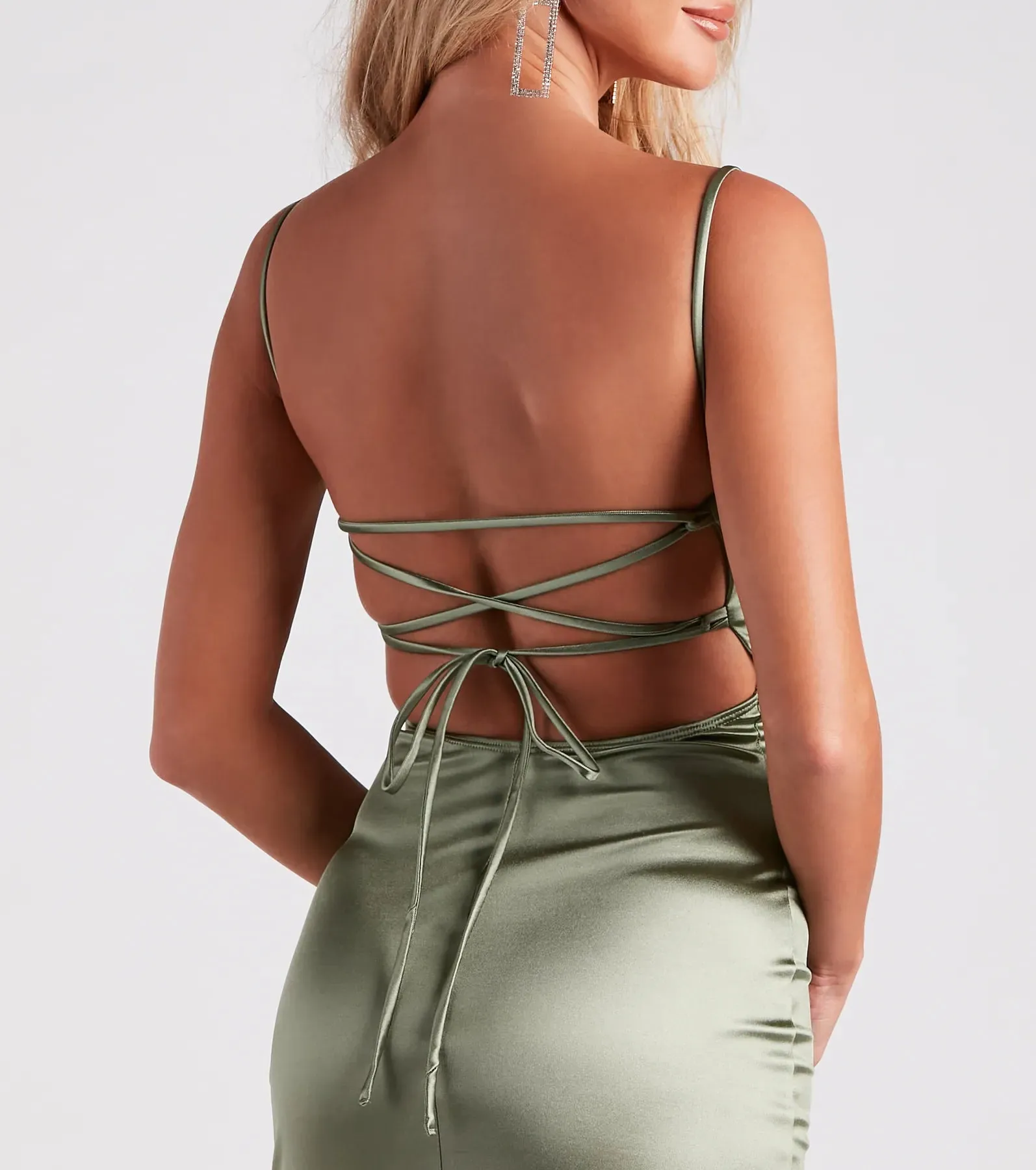 Luxurious Night Satin Midi Dress sold by Windsor product image thumbnail 4