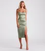 Luxurious Night Satin Midi Dress sold by Windsor