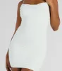 Sparkle Time Rhinestone Mesh Bodycon Mini Dress sold by Windsor