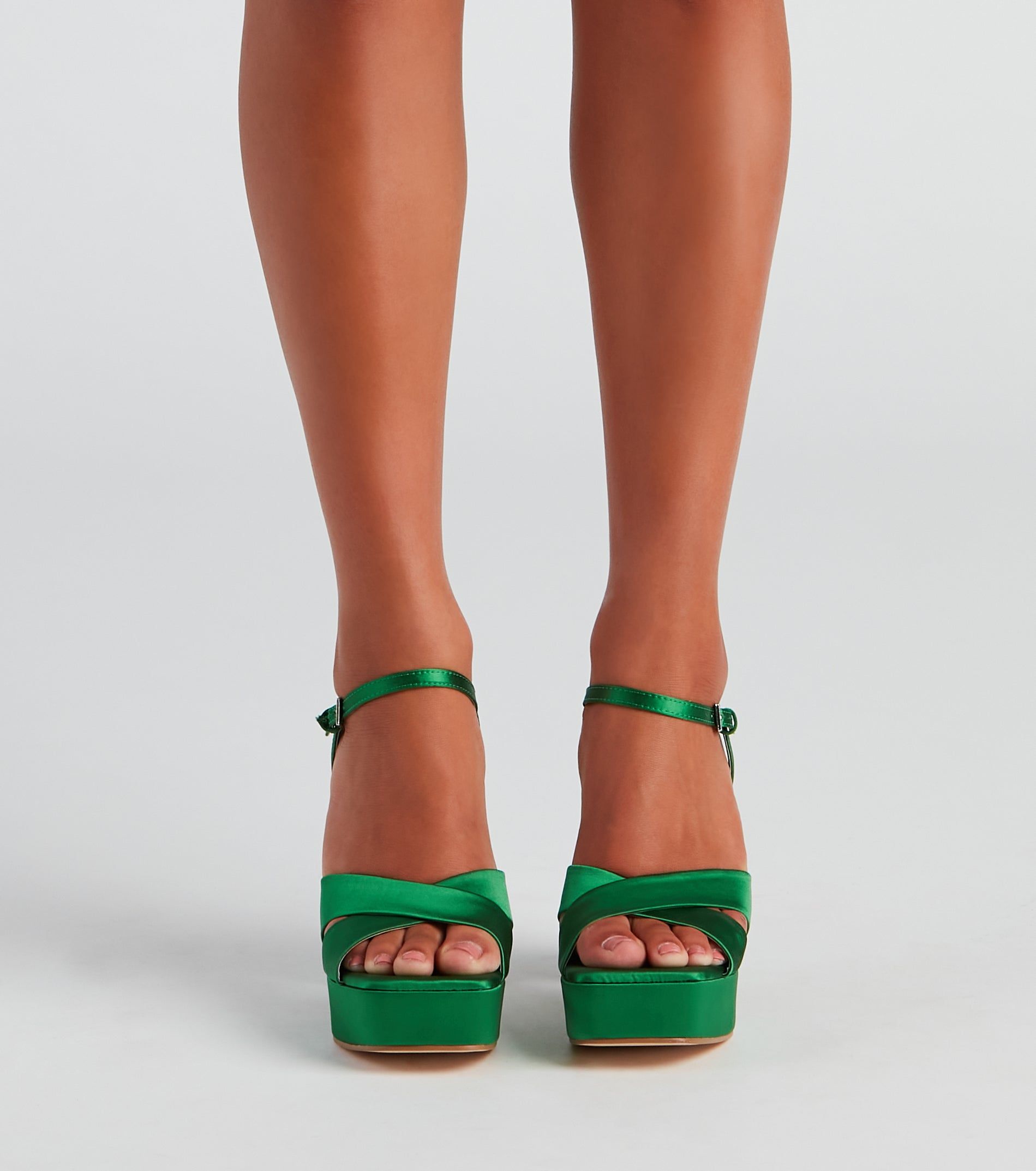 Party Perfect Satin Platform Block Heels sold by Windsor product image thumbnail 2