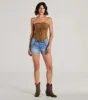 Hit The City Strapless Slit Crop Top sold by Windsor