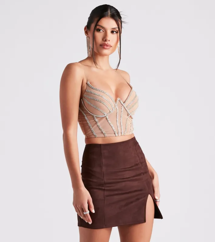 Chic Bling Rhinestone Corset Top sold by Windsor