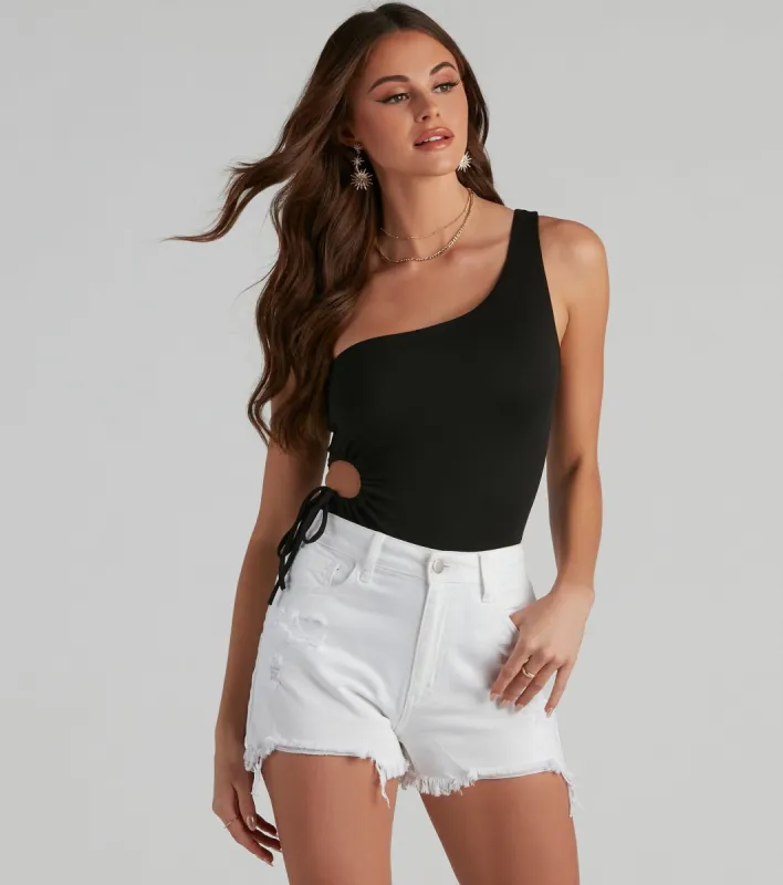 Simply Elevated One-Shoulder Bodysuit sold by Windsor