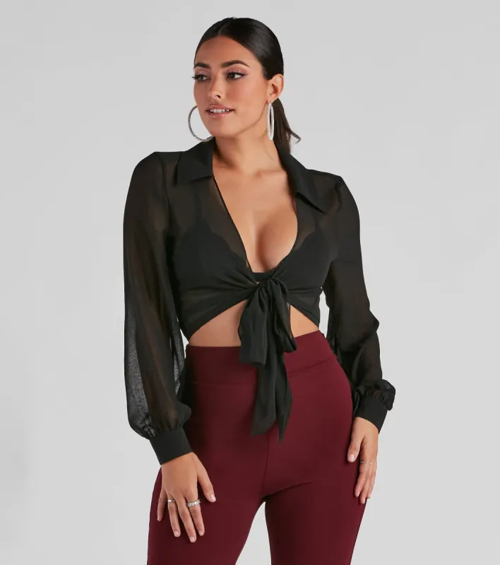 Chic Style Moves Tie-Front Top sold by Windsor