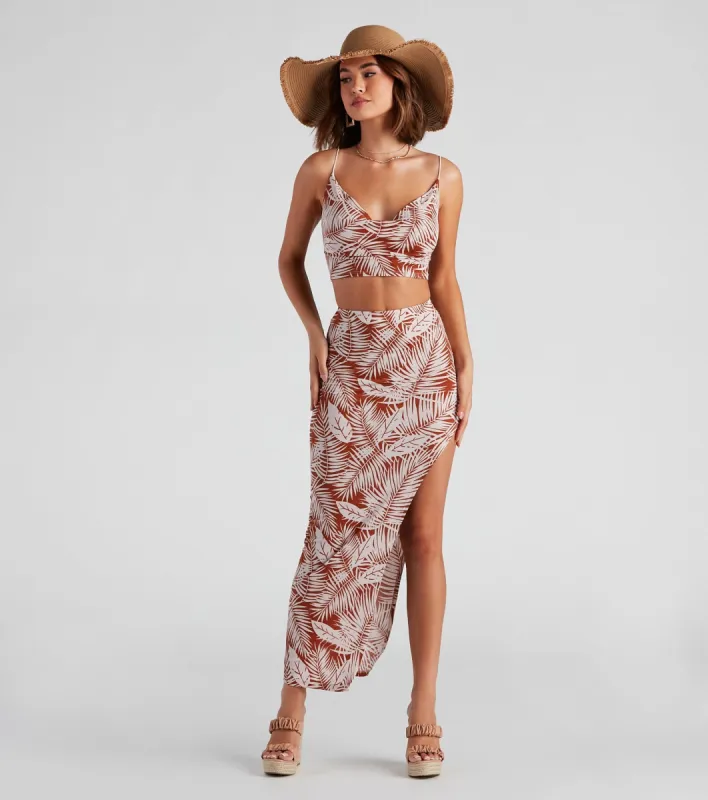 Paradise Cove Cowl Neck Crop Top sold by Windsor