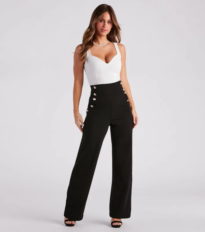 Total Boss Babe Button-Front Dress Pants sold by Windsor