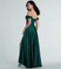 Alira Cold Shoulder A-Line Satin Formal Dress sold by Windsor