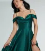 Alira Cold Shoulder A-Line Satin Formal Dress sold by Windsor