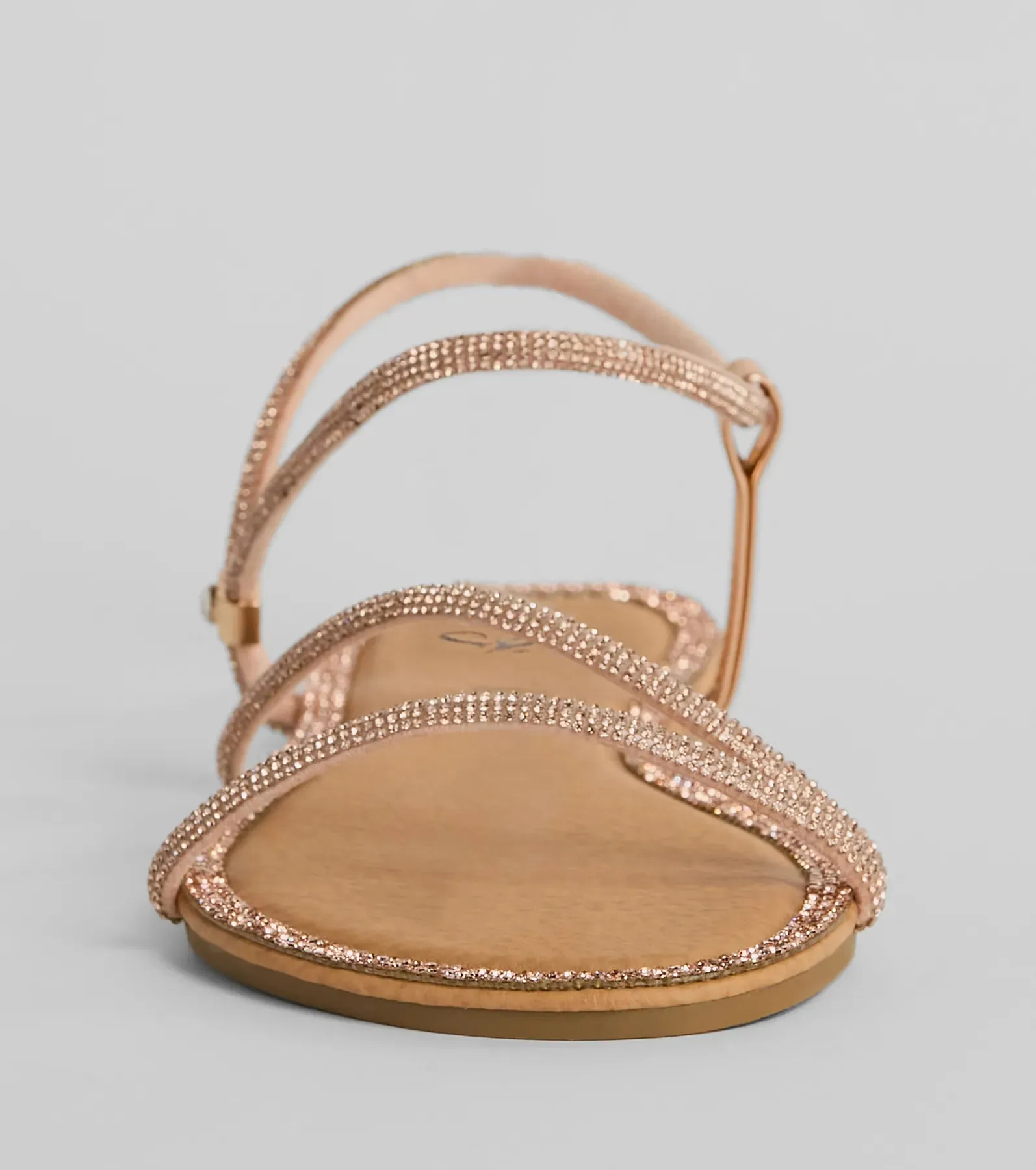 Glamour Steps Rhinestone Strappy Flat Sandals sold by Windsor product image thumbnail 3