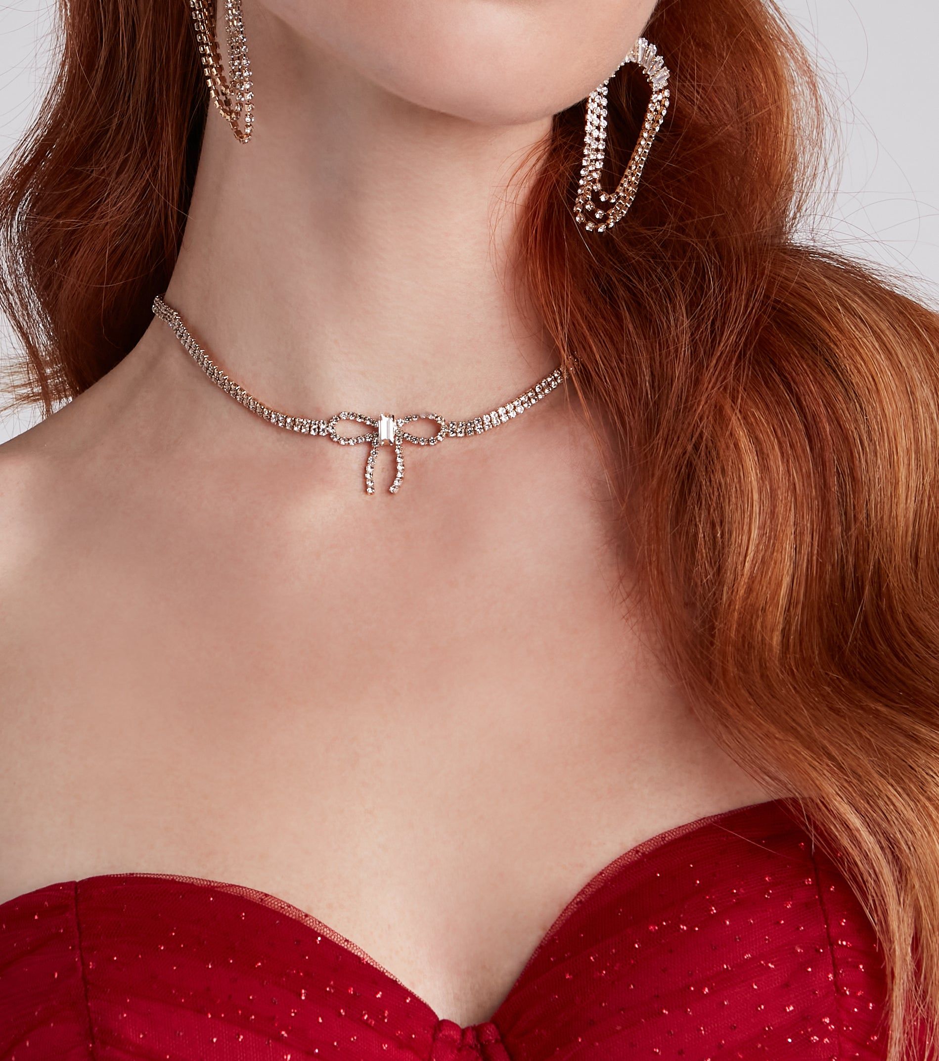 Pretty Bow Rhinestone Choker sold by Windsor