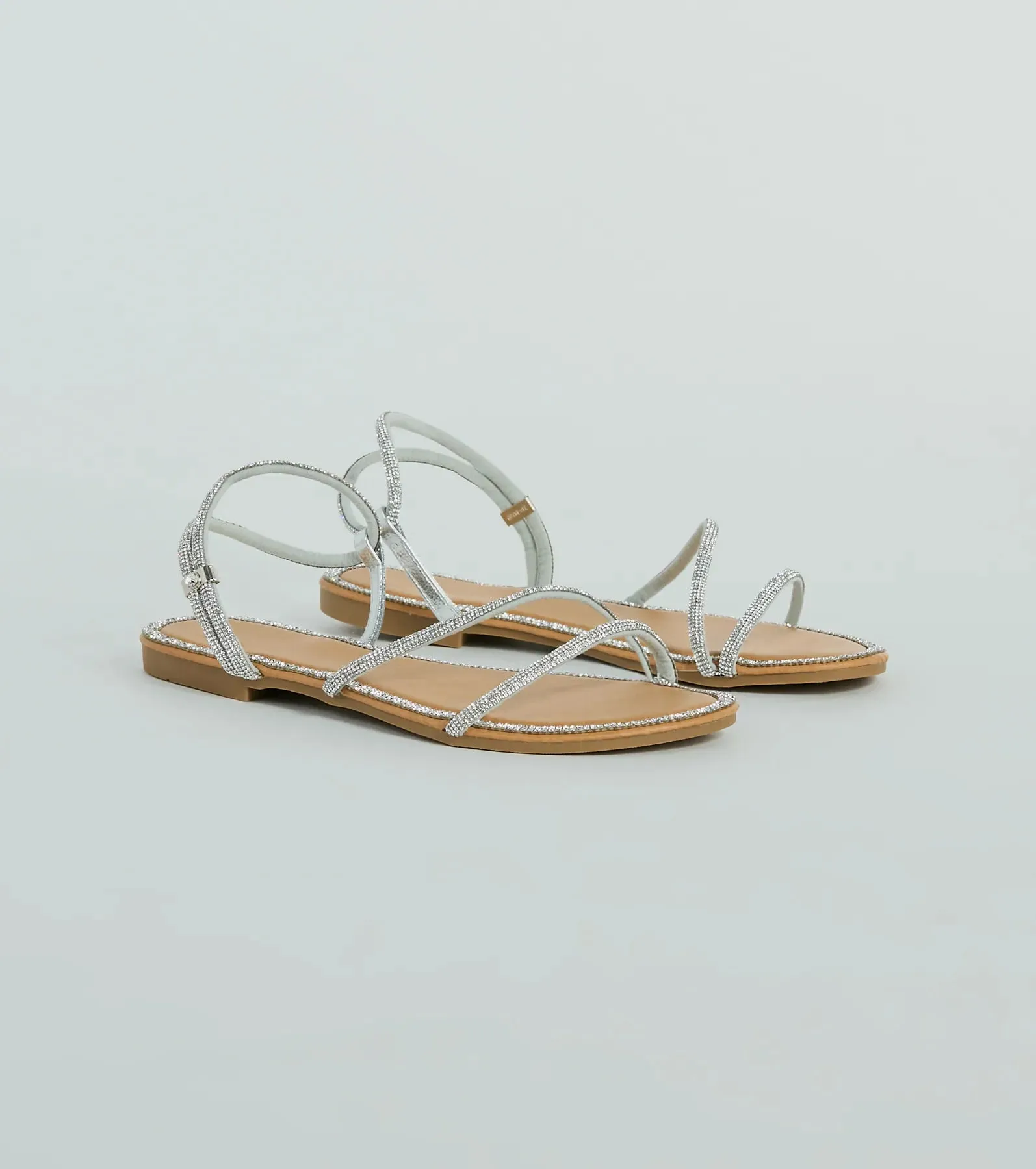 Glamour Steps Rhinestone Strappy Flat Sandals sold by Windsor product image thumbnail 5