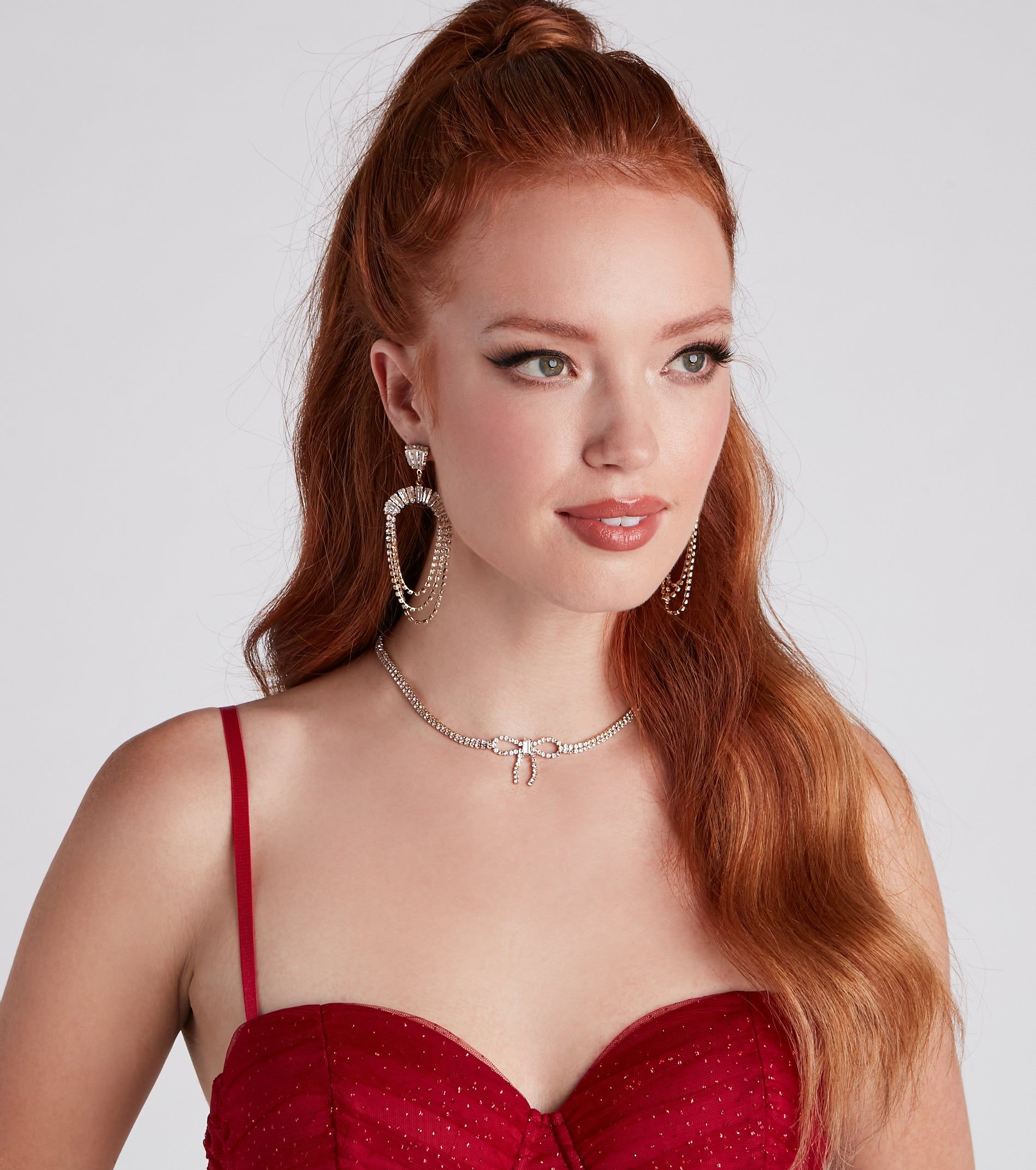 Pretty Bow Rhinestone Choker sold by Windsor product image thumbnail 2