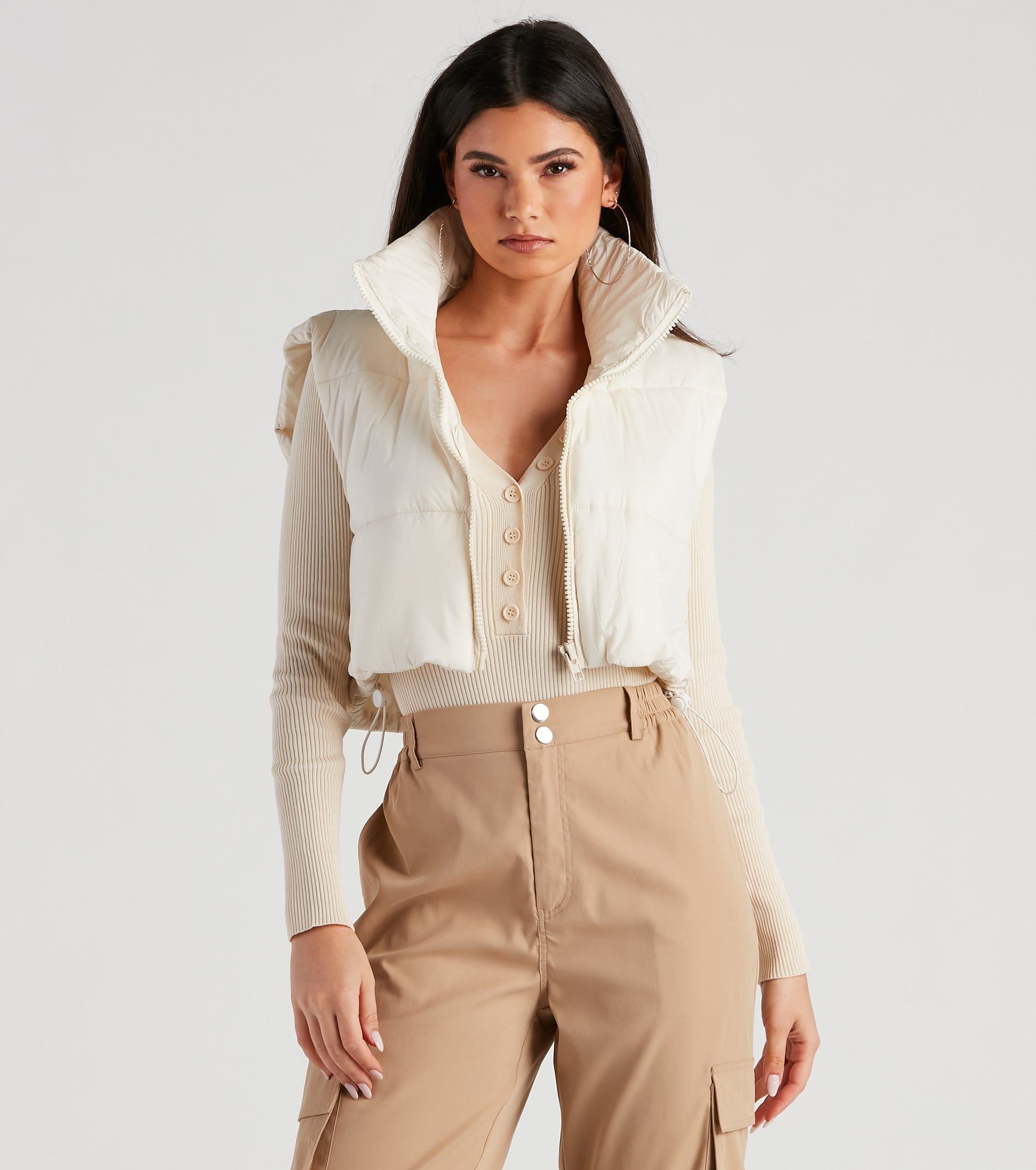 Trend Alert Cropped Puffer Vest sold by Windsor