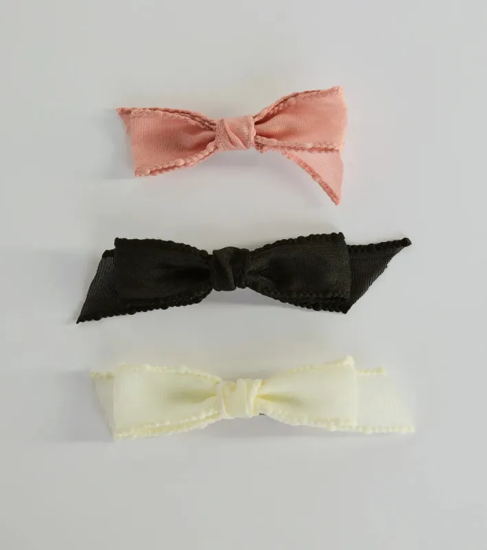 Chic And Feminine Three-Pack Hair Bow Set sold by Windsor