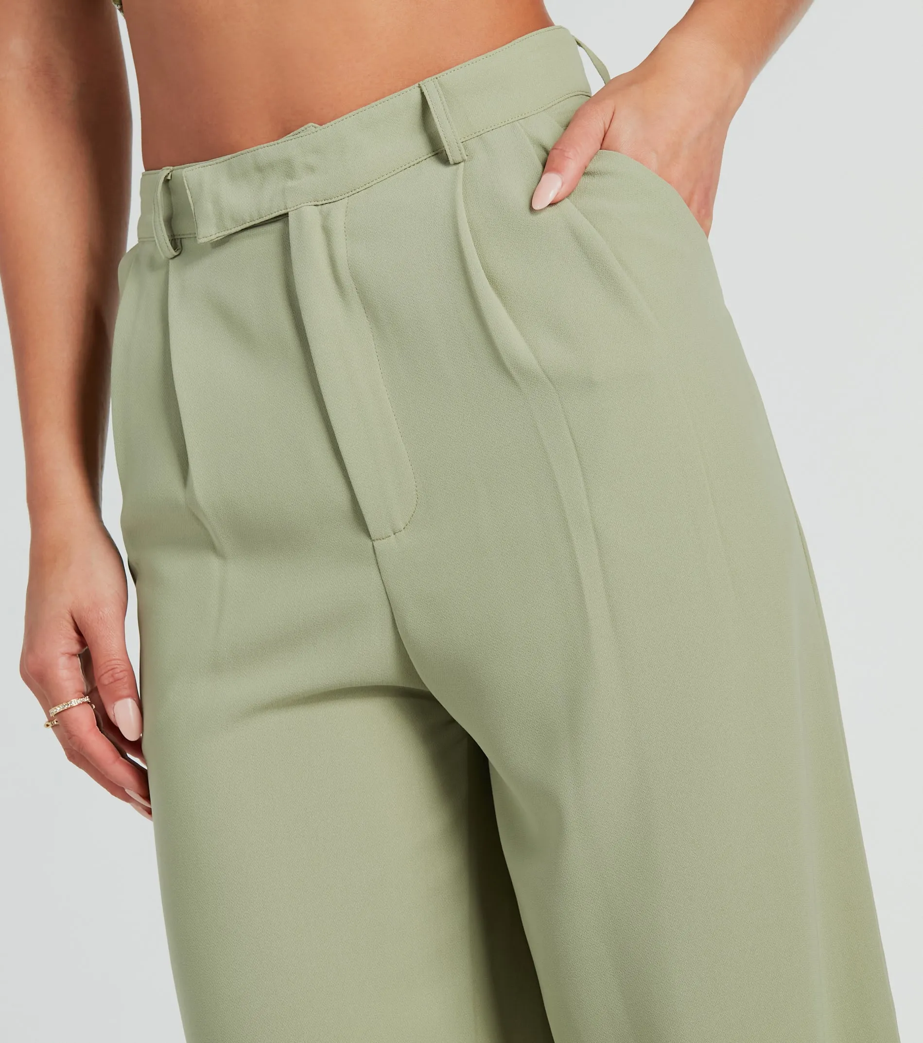 Like Clockwork High-Rise Wide-Leg Trouser Pants sold by Windsor product image thumbnail 4