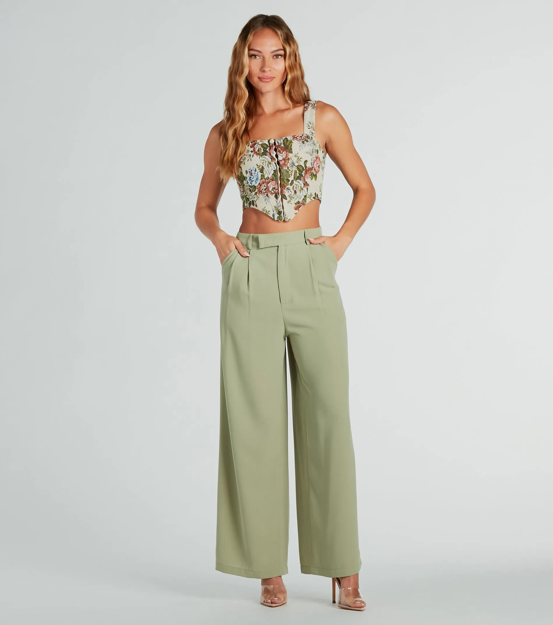 Like Clockwork High-Rise Wide-Leg Trouser Pants sold by Windsor product image thumbnail 2