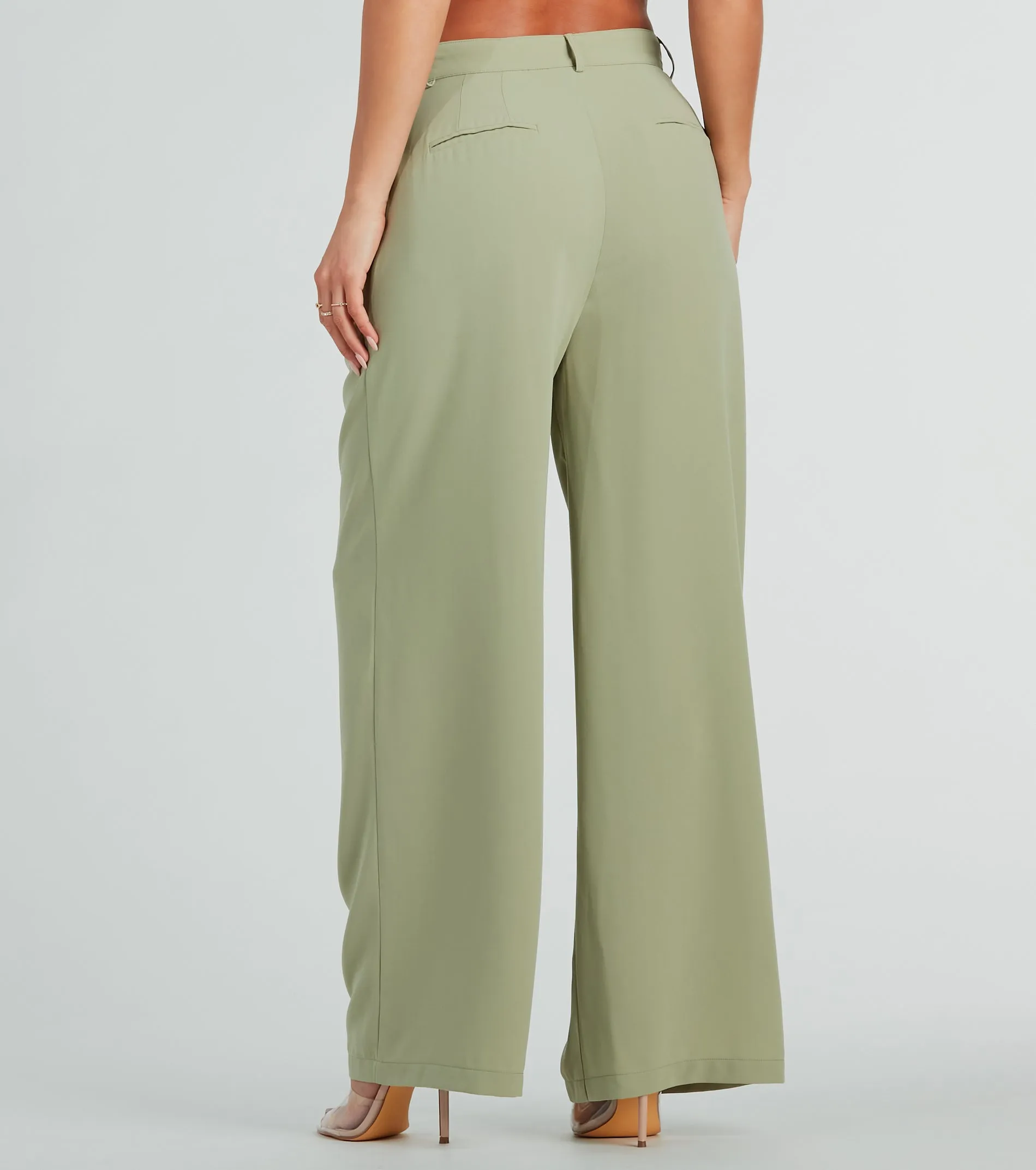 Like Clockwork High-Rise Wide-Leg Trouser Pants sold by Windsor product image thumbnail 3