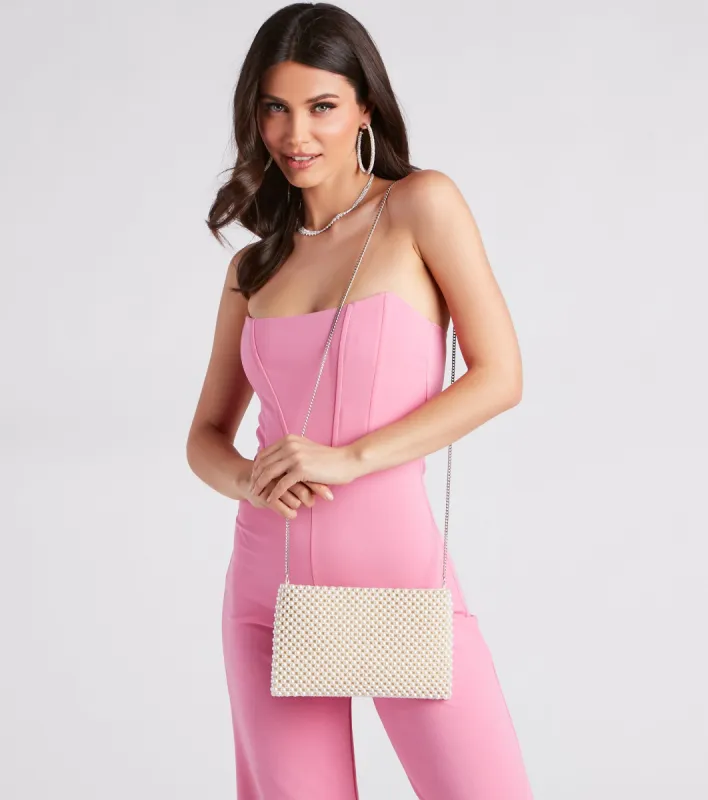 Step Out In Chic Style Pearl Crossbody Bag sold by Windsor