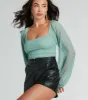 CLEARANCE - Elevated Basic Ruched Mesh Bodysuit sold by Windsor