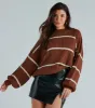 Confident Cutie Striped Oversized Sweater sold by Windsor