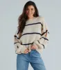 Confident Cutie Striped Oversized Sweater sold by Windsor
