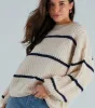 Confident Cutie Striped Oversized Sweater sold by Windsor
