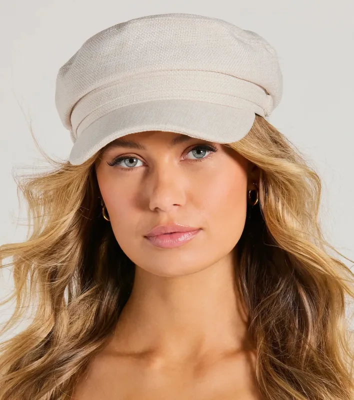 Classic Chic Woven Cabby Hat sold by Windsor
