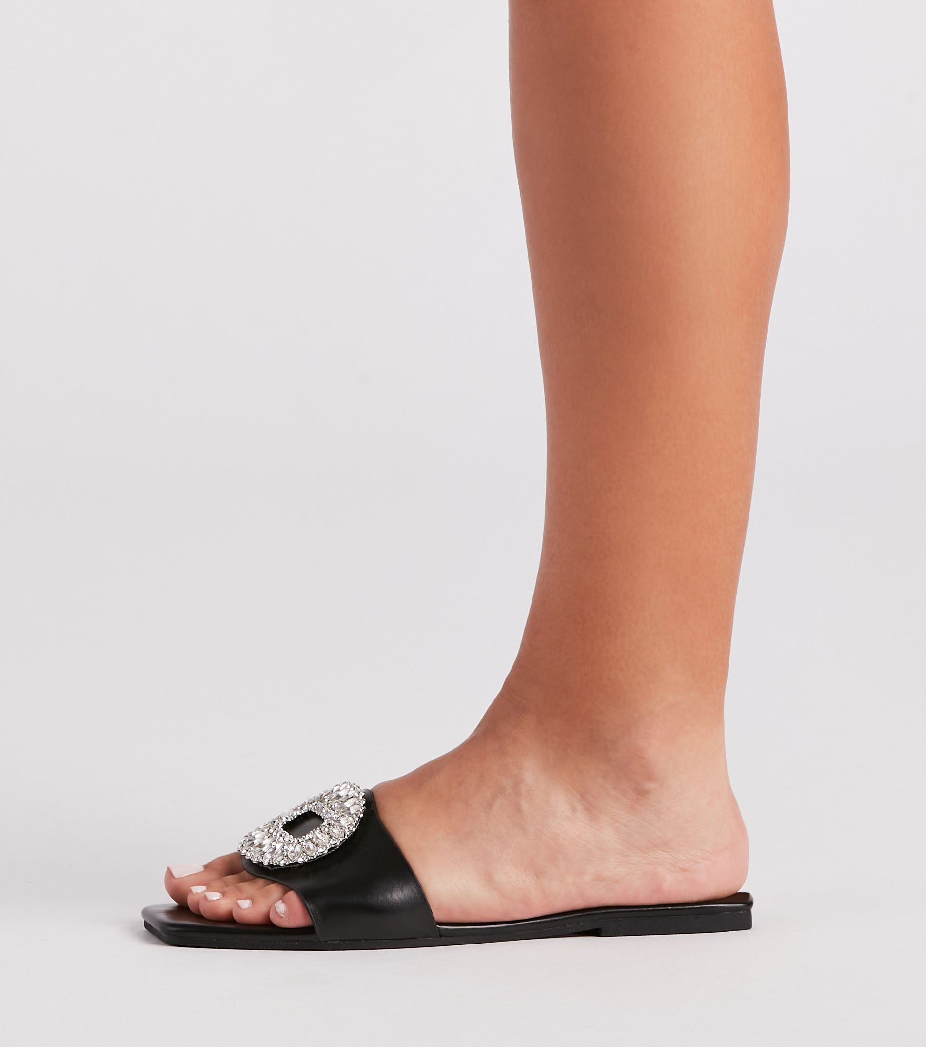 Strut Your Glam Rhinestone Flat Sandals sold by Windsor product image thumbnail 3