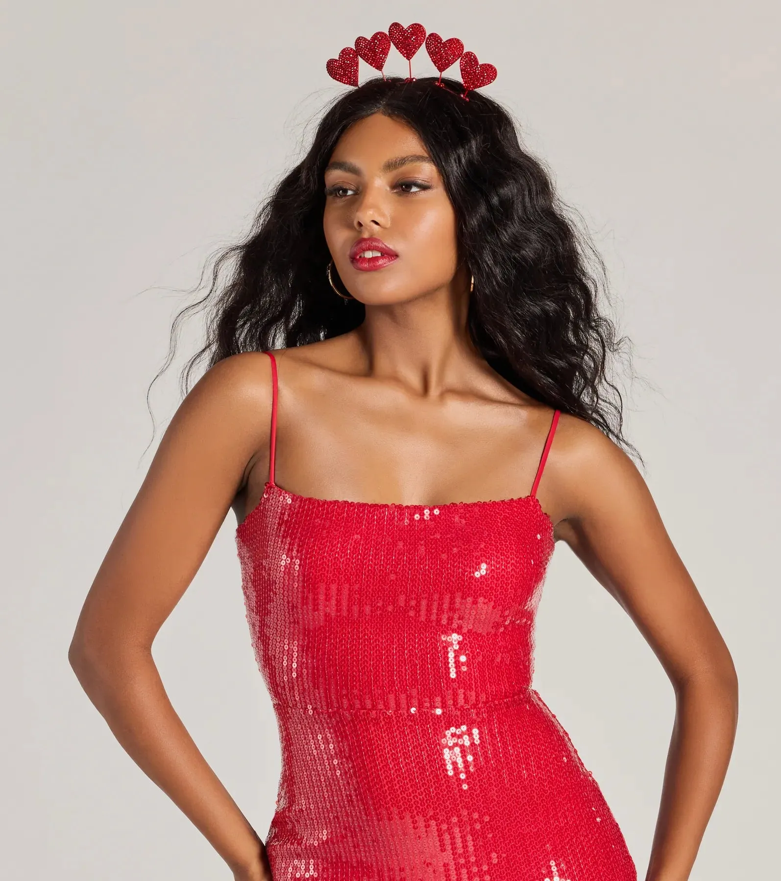 Cupid Cutie Rhinestone Heart Headband sold by Windsor product image thumbnail 3