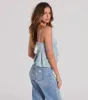 Charming And Sweet Button Down Floral Satin Crop Top sold by Windsor