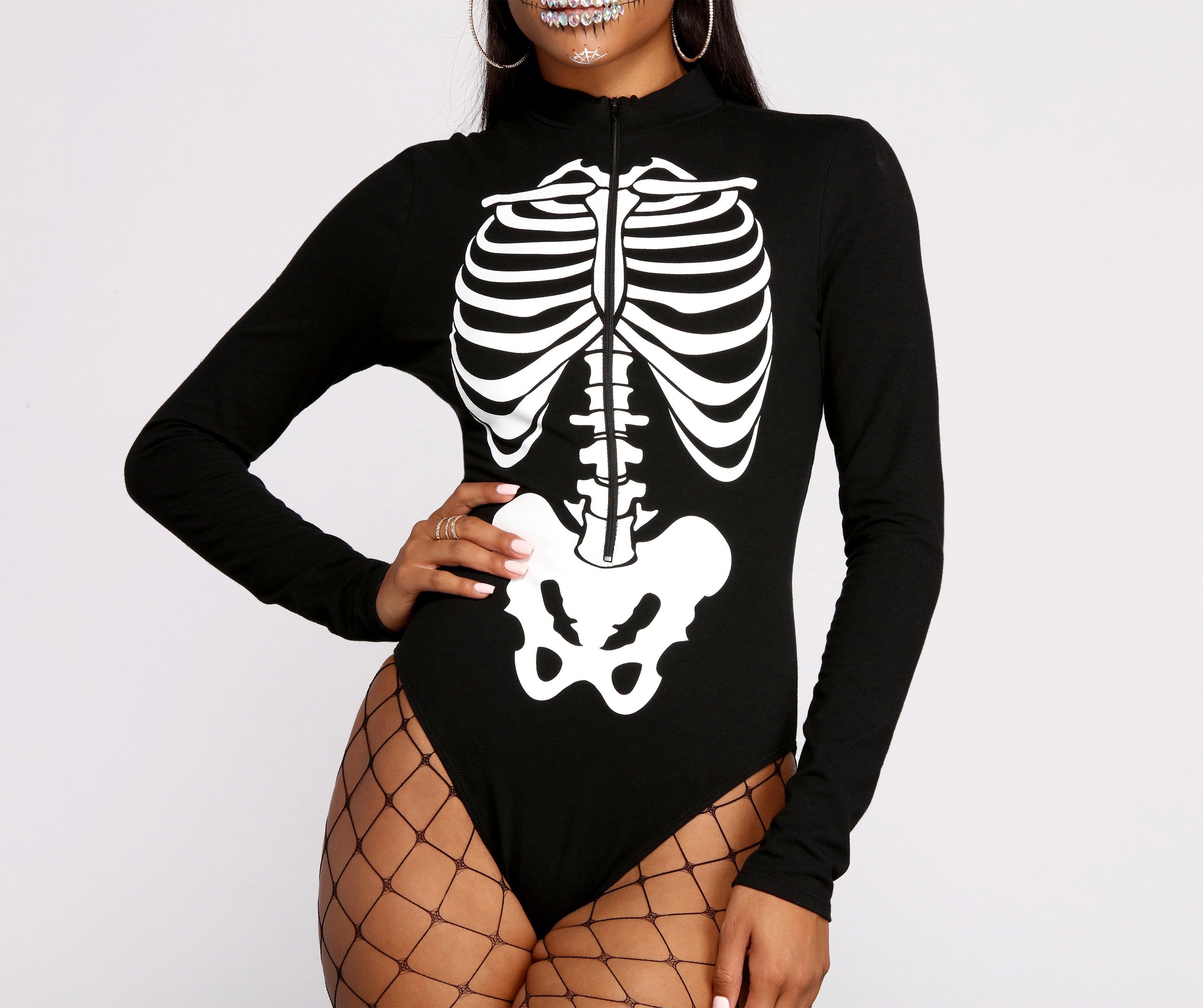 Sultry Skeleton Babe Bodysuit sold by Windsor product image thumbnail 4