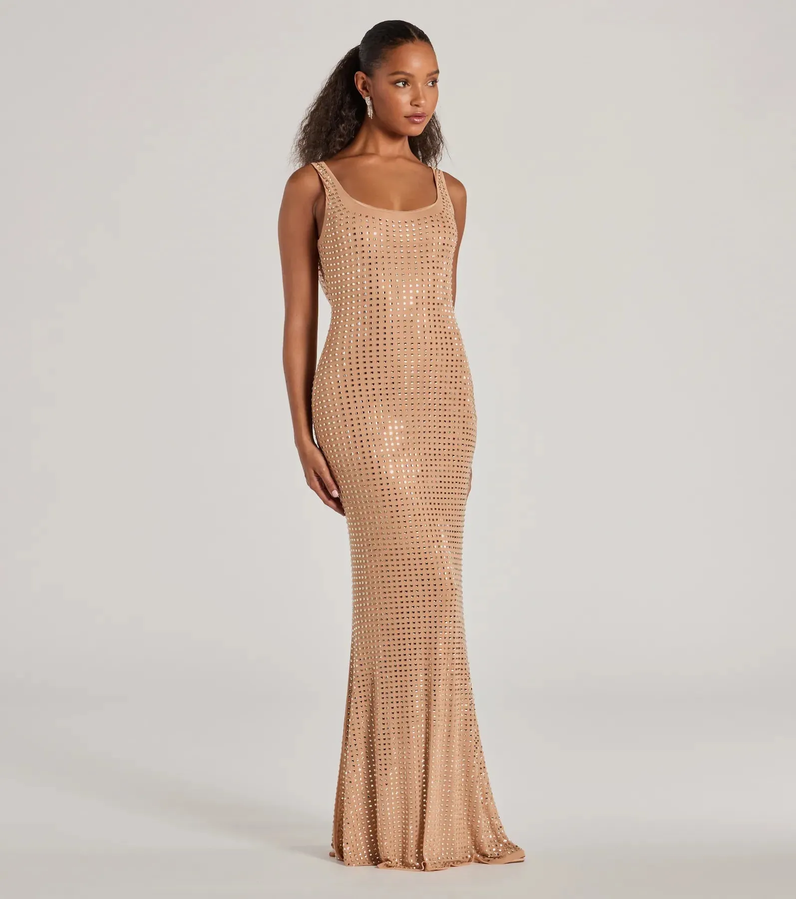 Aurelia Low Back Rhinestone Mermaid Formal Dress sold by Windsor