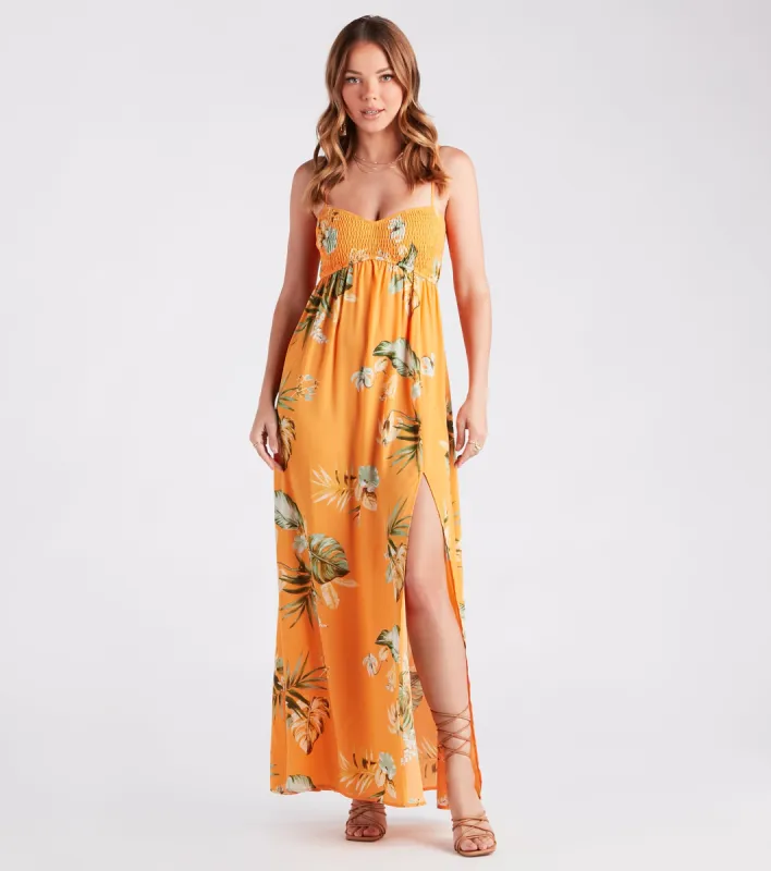 Island Love Tropical Print Maxi Dress sold by Windsor