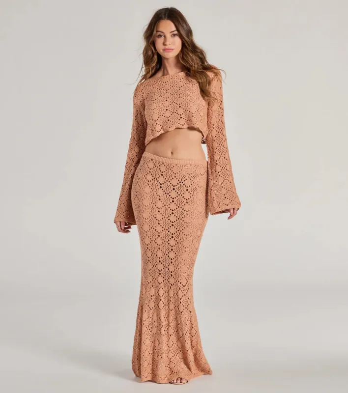 Weekend Mood Crochet Maxi Skirt sold by Windsor