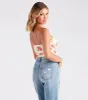 Much Adoration Floral Mesh Crop Top sold by Windsor