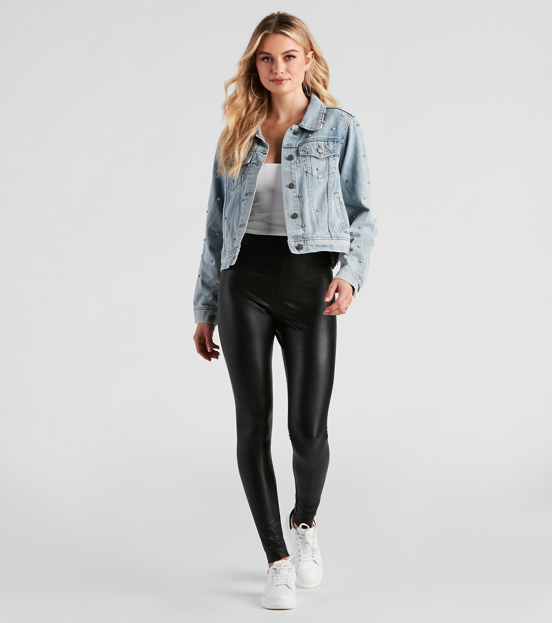 Casual Glam Rhinestone Denim Jacket sold by Windsor product image thumbnail 3