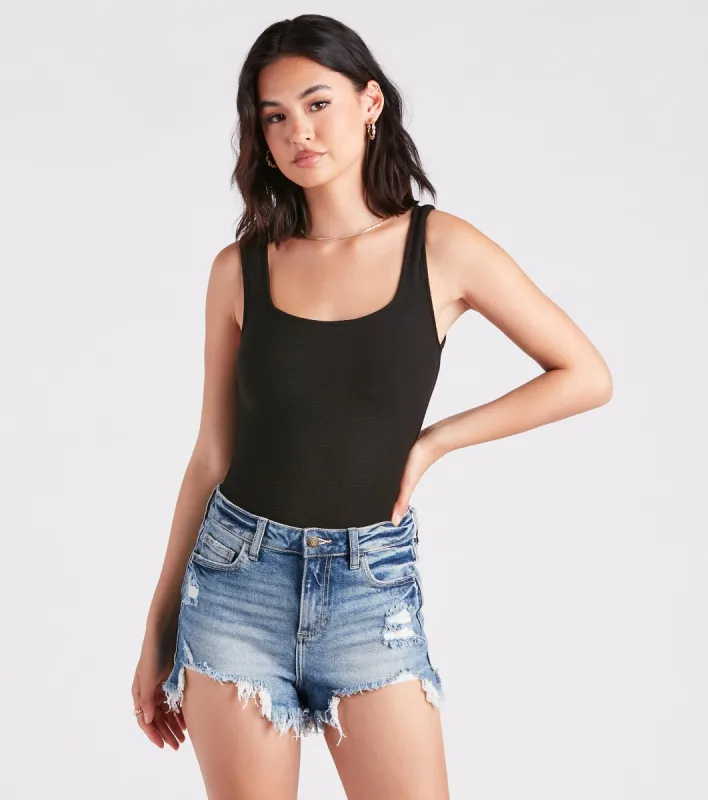 CLEARANCE - Casual Vibes Sleeveless Scoop Neck Bodysuit sold by Windsor