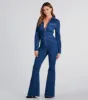 You've Got Flare Long Sleeve Denim Jumpsuit sold by Windsor