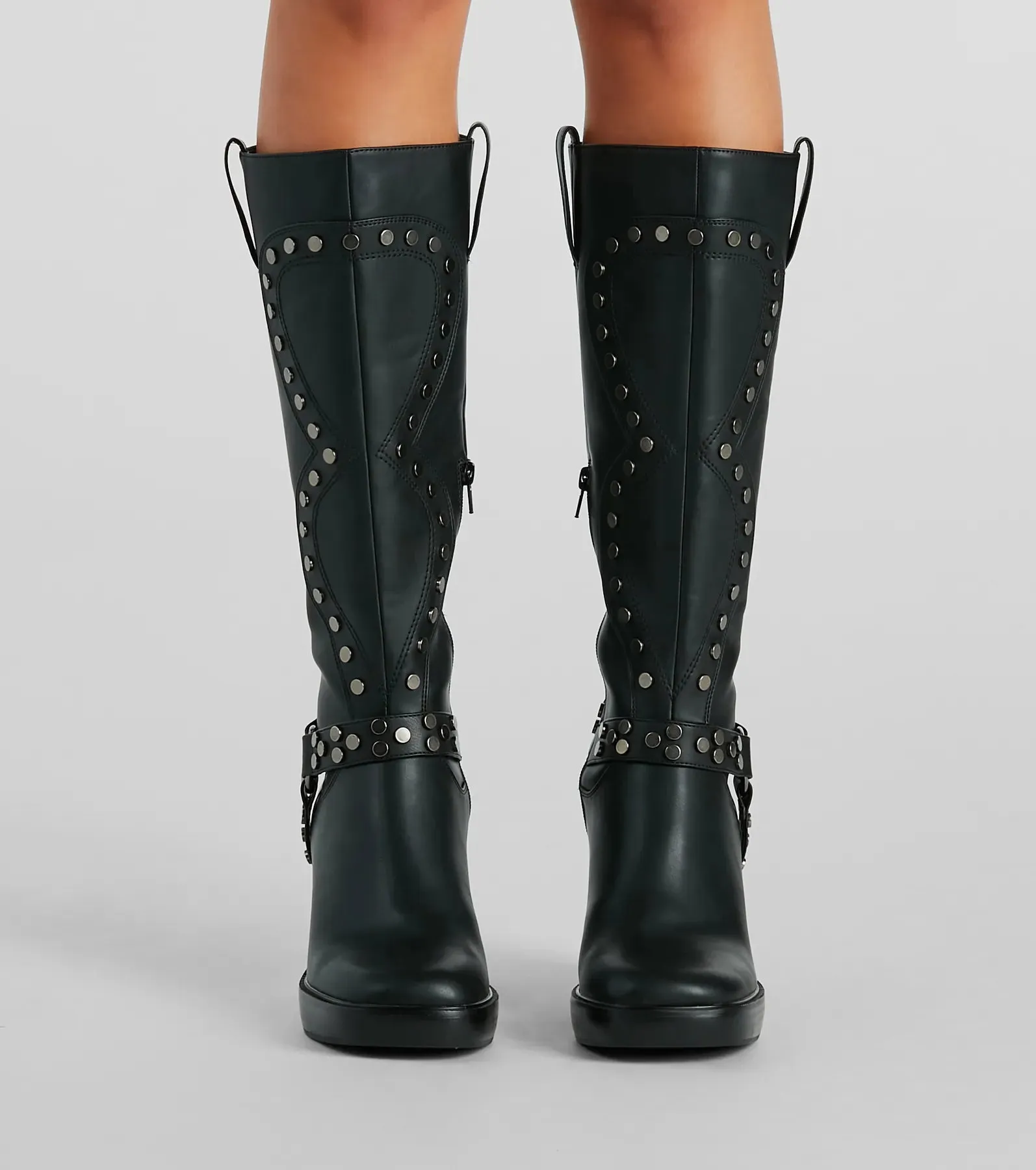 Edgy Attitude Faux Leather Under-The-Knee Boots sold by Windsor product image thumbnail 2
